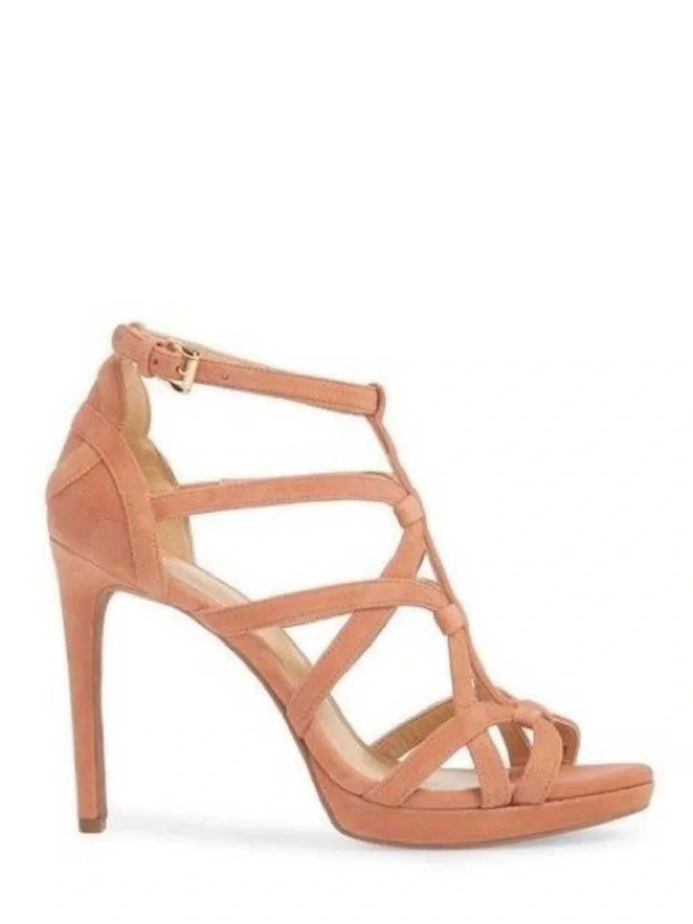 Michael Kors Coral Suede Strappy High Heel Sandal